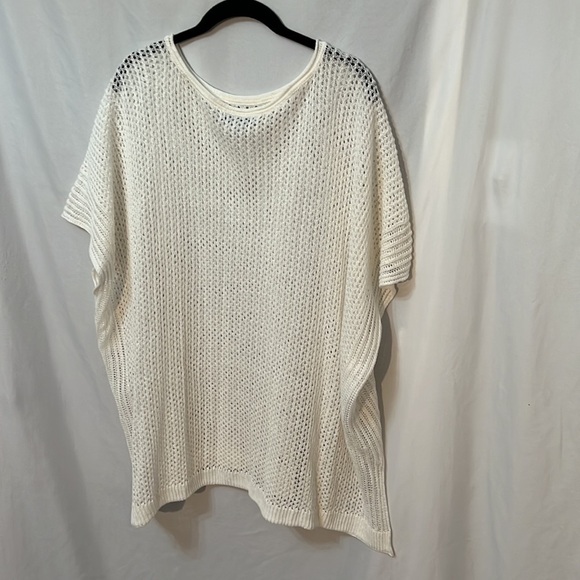 Tommy Bahama Womens Lightweight Cover Up Top White Linen Sweater One Size - Picture 4 of 8